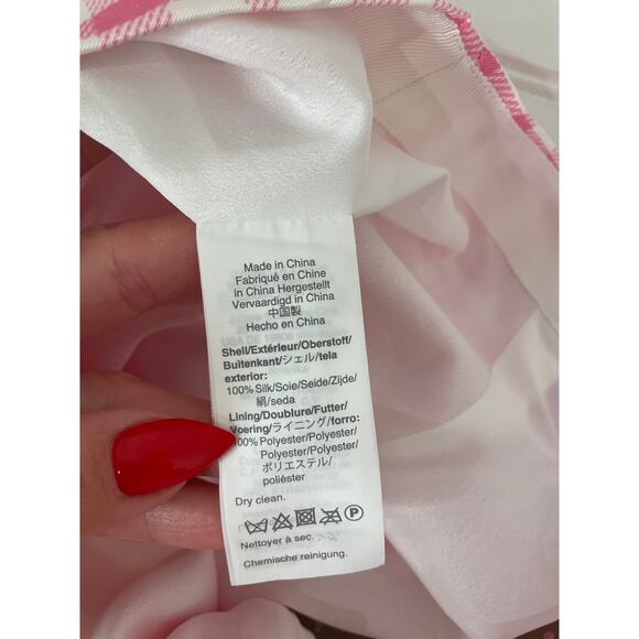 NWT J. Crew Pink Ruffle Skirt Silk Twill Career Office Workwear Feminine Size 0 - Picture 8 of 8